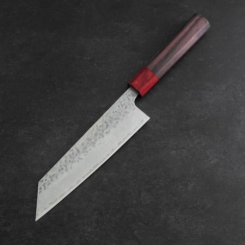Bunka AUS-10 Tsuchime Damascus Shitan Handle 170mm (6.7”)-[Musashi]-[Japanese-Kitchen-Knives]