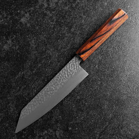 Bunka AUS-8 Tsuchime Mahogany Handle 180mm-[Musashi]-[Japanese-Kitchen-Knives]