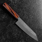Bunka AUS-8 Tsuchime Mahogany Handle 180mm-[Musashi]-[Japanese-Kitchen-Knives]