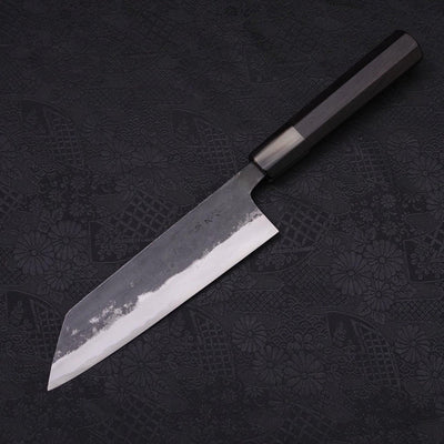 Bunka Aogami-Super Kurouchi Buffalo Ebony Handle 165mm-Aogami Super-Kurouchi-Japanese Handle-[Musashi]-[Japanese-Kitchen-Knives]