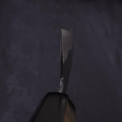 Bunka Aogami-Super Kurouchi Buffalo Ebony Handle 180mm-Aogami Super-Kurouchi-Japanese Handle-[Musashi]-[Japanese-Kitchen-Knives]