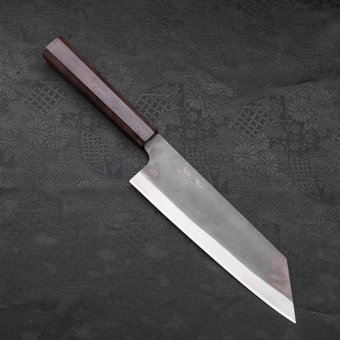 Bunka Blue Steel #1 Kurouchi Stainless Clad Ebony Handle 190mm (7.5”)-[Musashi]-[Japanese-Kitchen-Knives]