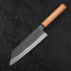 Bunka Blue Steel #1 Kurouchi Stainless Clad Oak Handle 190mm (7.5”)-[Musashi]-[Japanese-Kitchen-Knives]