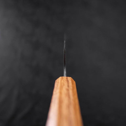 Bunka Blue Steel #1 Kurouchi Stainless Clad Oak Handle 190mm (7.5”)-[Musashi]-[Japanese-Kitchen-Knives]