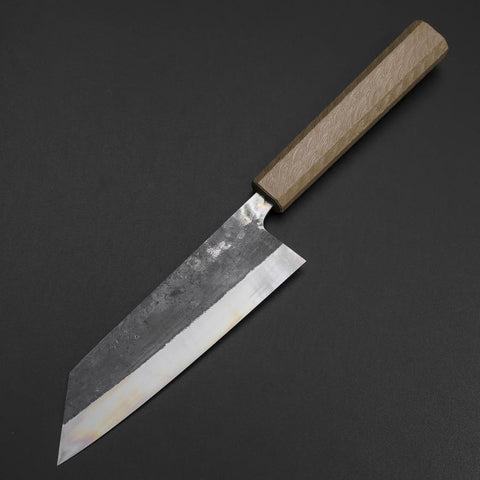 Bunka Blue Steel #1 Kurouchi White Urushi Handle 170mm-[Musashi]-[Japanese-Kitchen-Knives]