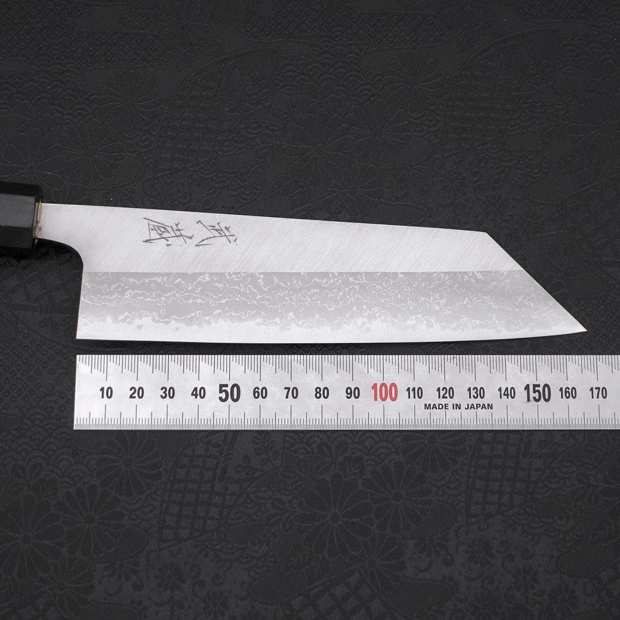 Bunka Blue Steel #2 Damascus Buffalo Ebony Handle 165mm (6.5