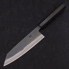 Bunka Blue Steel #2 Kurouchi Chokin Nami-Fuji Buffalo Ebony Handle 165mm-[Musashi]-[Japanese-Kitchen-Knives]