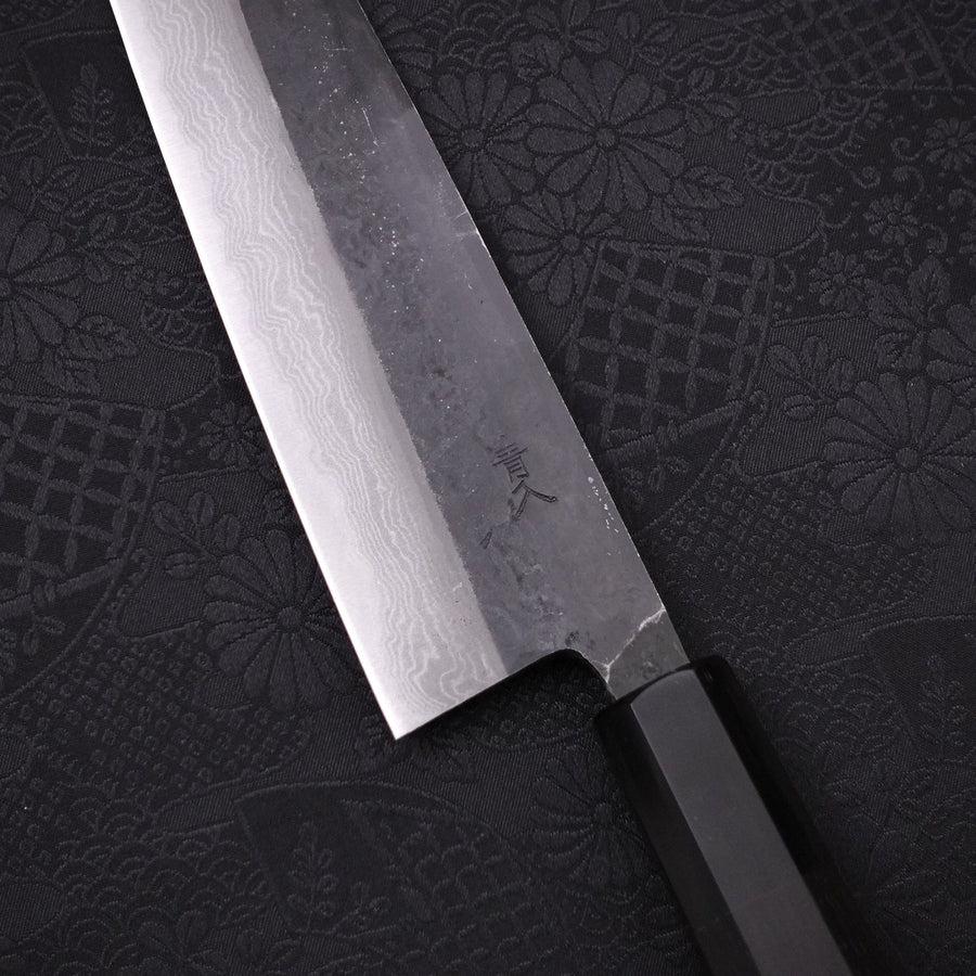 文化 青紙2号 黒打 ダマスカス 黒檀水牛柄 180mm – MUSASHI