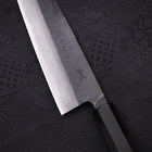 Bunka Blue Steel #2 Kurouchi Damascus Buffalo Ebony Handle 180mm (7”)-[Musashi]-[Japanese-Kitchen-Knives]