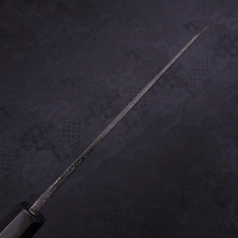 Bunka Blue Steel #2 Kurouchi Damascus Buffalo Ebony Handle 180mm (7”)-[Musashi]-[Japanese-Kitchen-Knives]