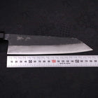 Bunka Blue Steel #2 Kurouchi Damascus Buffalo Ebony Handle 180mm (7”)-[Musashi]-[Japanese-Kitchen-Knives]