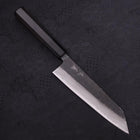 Bunka Blue Steel #2 Kurouchi Damascus Buffalo Ebony Handle 180mm (7”)-[Musashi]-[Japanese-Kitchen-Knives]