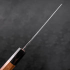 Bunka Blue Steel #2 Kurouchi Damascus Buffalo Teak Handle 165mm (6.5”)-[Musashi]-[Japanese-Kitchen-Knives]