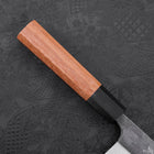 Bunka Blue Steel #2 Kurouchi Damascus Buffalo Teak Handle 165mm (6.5”)-[Musashi]-[Japanese-Kitchen-Knives]