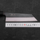 Bunka Blue Steel #2 Kurouchi Damascus Buffalo Teak Handle 165mm (6.5”)-[Musashi]-[Japanese-Kitchen-Knives]