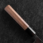 Bunka Blue Steel #2 Kurouchi Damascus Buffalo Walnut Handle 180mm-[Musashi]-[Japanese-Kitchen-Knives]