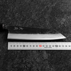 Bunka Blue Steel #2 Kurouchi Damascus Buffalo Walnut Handle 180mm-[Musashi]-[Japanese-Kitchen-Knives]