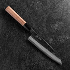 Bunka Blue Steel #2 Kurouchi Damascus Buffalo Walnut Handle 180mm-[Musashi]-[Japanese-Kitchen-Knives]