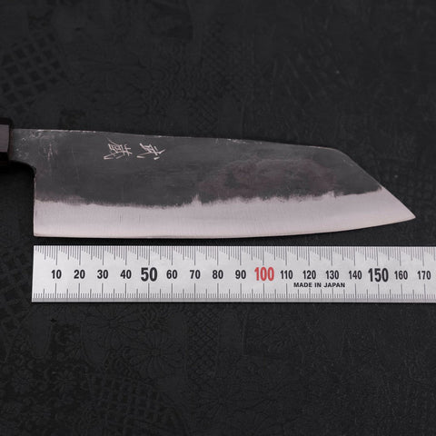 Bunka Blue Steel #2 Kurouchi Ebony Handle 165mm (6.5”)-[Musashi]-[Japanese-Kitchen-Knives]
