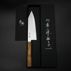 Bunka Blue Steel #2 Polished Olive Handle 170mm-[Musashi]-[Japanese-Kitchen-Knives]