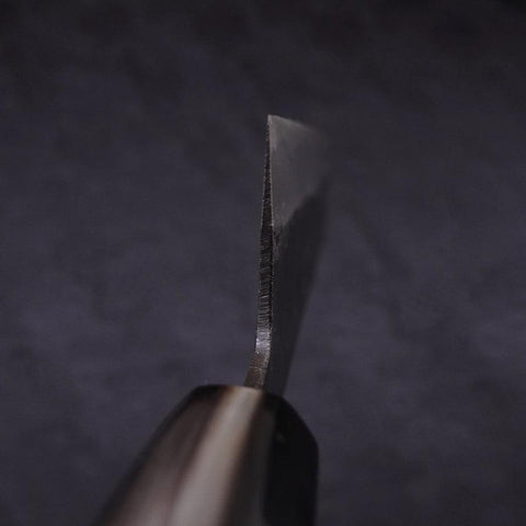 Bunka Blue Super Kurouchi Buffalo Ebony Handle 165mm (6.5”)-[Musashi]-[Japanese-Kitchen-Knives]