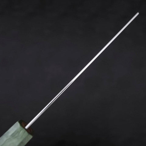 Bunka Blue Super Polished Maple Green Handle 180mm (7”)-[Musashi]-[Japanese-Kitchen-Knives]
