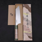 Bunka Blue Super Polished Maple Green Handle 180mm (7”)-[Musashi]-[Japanese-Kitchen-Knives]