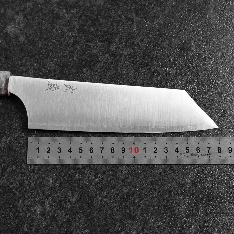 Bunka Blue Super Polished Maple Handle 180mm-[Musashi]-[Japanese-Kitchen-Knives]