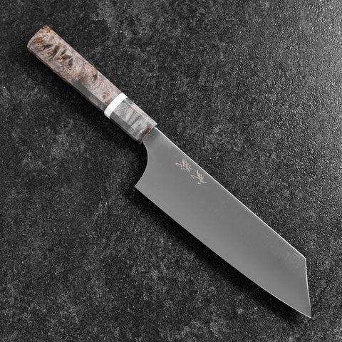 Bunka Blue Super Polished Maple Handle 180mm-[Musashi]-[Japanese-Kitchen-Knives]