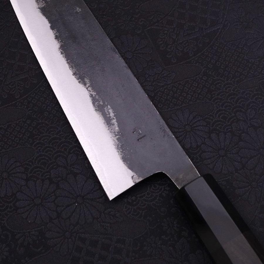 Bunka Blue steel #1 Kurouchi Buffalo Ebony Handle 165mm-Blue steel #1-Kurouchi-Japanese Handle-[Musashi]-[Japanese-Kitchen-Knives]