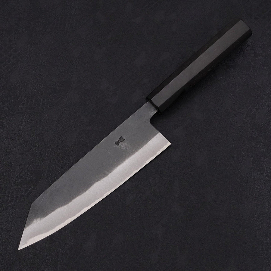 Bunka Blue steel #2 Kurouchi Buffalo Ebony Handle 170mm-Blue steel #2-Kurouchi-Japanese Handle-[Musashi]-[Japanese-Kitchen-Knives]