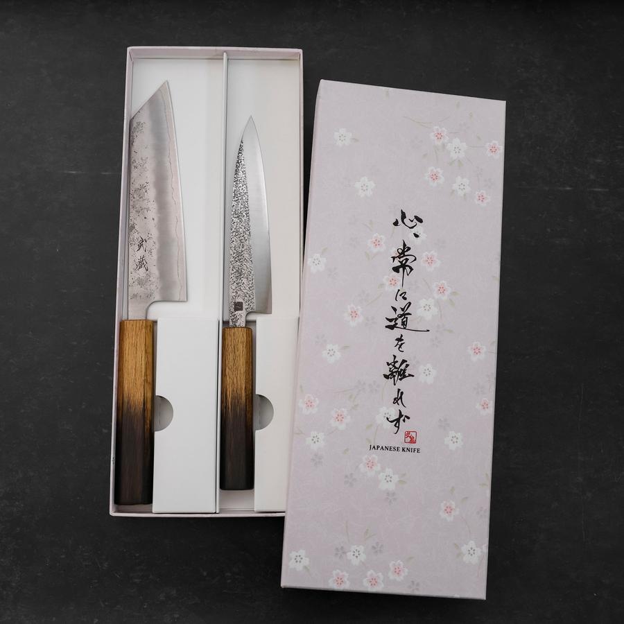 文化包丁＆開先包丁 シルバースチール3号 VG-10 鱗焼き 漆塗りハンドル