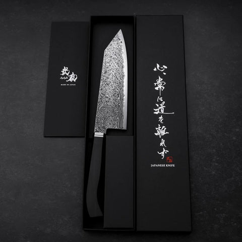 Bunka SG-2 Black Damascus Western Ebony Handle 180mm-[Musashi]-[Japanese-Kitchen-Knives]
