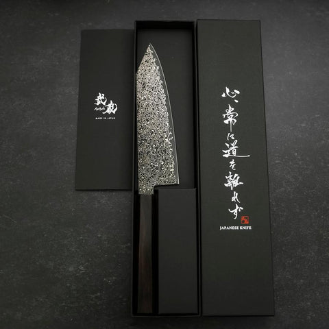 Bunka SG-2 Black Nickel Damascus Ebony Handle 180mm (7”)-[Musashi]-[Japanese-Kitchen-Knives]