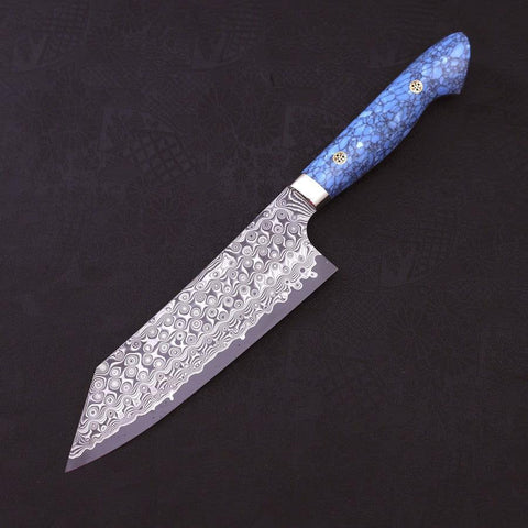 Bunka SG-2 Damascus Turquoise Blue Handle 170mm (6.7”)-[Musashi]-[Japanese-Kitchen-Knives]
