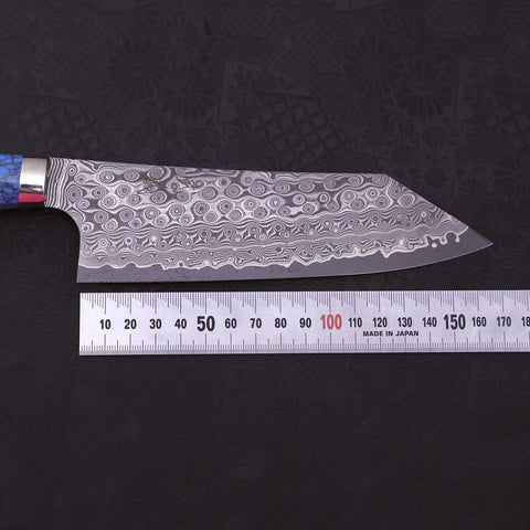 Bunka SG-2 Damascus Turquoise Blue Handle 170mm (6.7”)-[Musashi]-[Japanese-Kitchen-Knives]