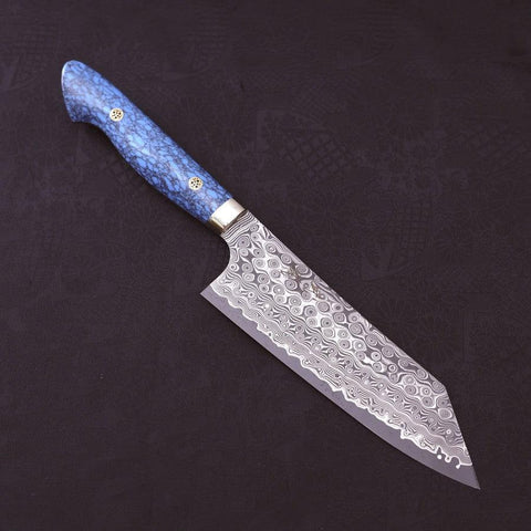 Bunka SG-2 Damascus Turquoise Blue Handle 170mm (6.7”)-[Musashi]-[Japanese-Kitchen-Knives]