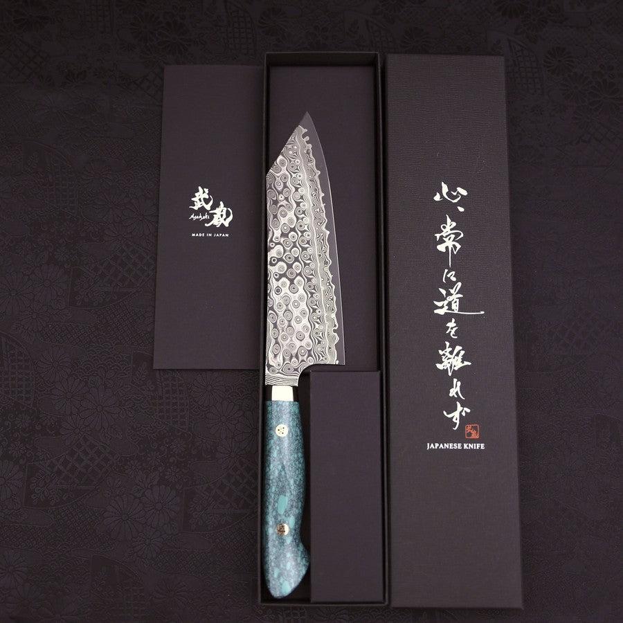 Bunka SG-2 Damascus Turquoise Green Handle 170mm – MUSASHI