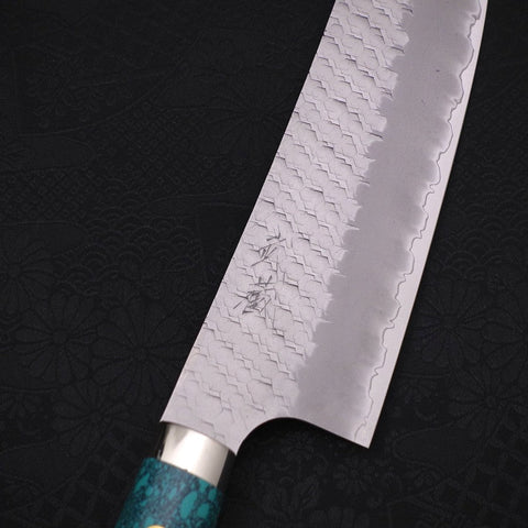 Bunka SG-2 Tsuchime Turquoise Green Handle 170mm (6.7”)-[Musashi]-[Japanese-Kitchen-Knives]