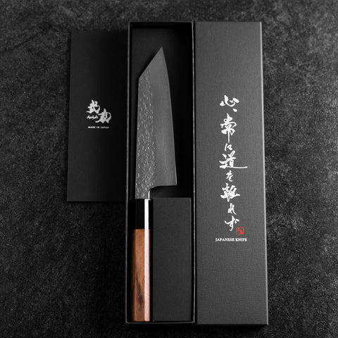 Bunka SG2-Strix Tsuchime Damascus Buffalo Bubinga Handle 165mm-[Musashi]-[Japanese-Kitchen-Knives]
