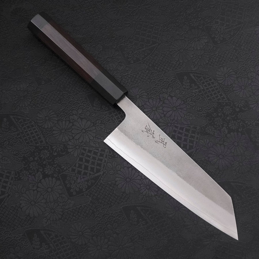 Bunka SKD11 Nashiji Buffalo Ebony Handle 165mm (6.5”)-[Musashi]-[Japanese-Kitchen-Knives]