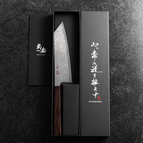 Bunka SLD Black Damascus Ebony Handle 175mm-[Musashi]-[Japanese-Kitchen-Knives]