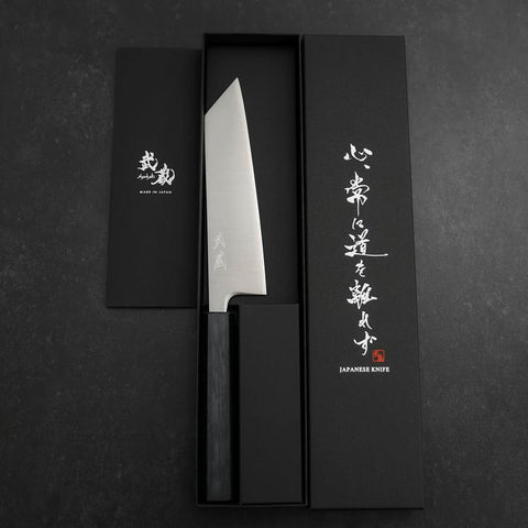 Bunka SLD Polished Dark Blue Urushi Handle 170mm (6.7”)-[Musashi]-[Japanese-Kitchen-Knives]
