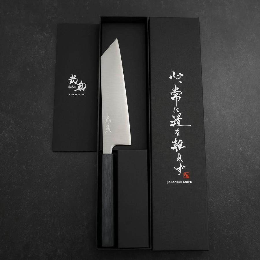 文化 SLD 浪 ニッケルダマスカス 焼漆柄 170mm – MUSASHI