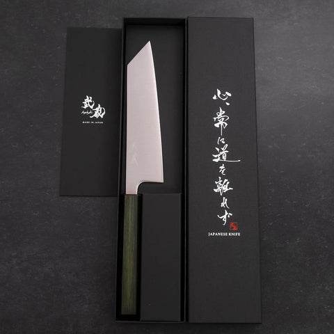 Bunka SLD Polished Green Urushi Handle 170mm (6.7”)-[Musashi]-[Japanese-Kitchen-Knives]