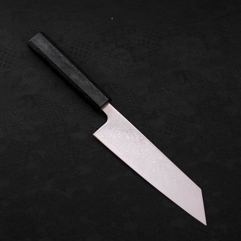 Bunka SLD Wave Nickel Damascus Black Ishime Handle 170mm (6.7”)-[Musashi]-[Japanese-Kitchen-Knives]