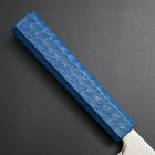 Bunka SLD Wave Nickel Damascus Blue Urushi Handle 170mm-[Musashi]-[Japanese-Kitchen-Knives]