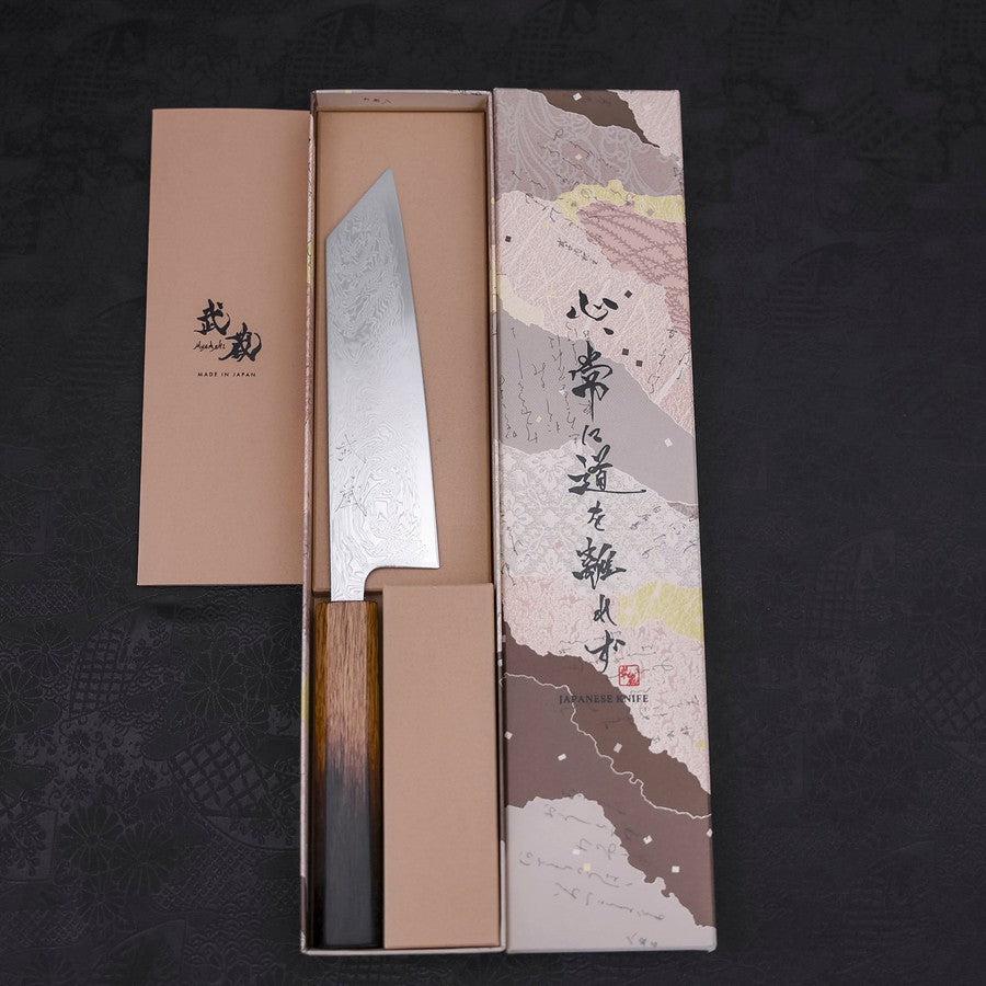 Bunka SLD Wave Nickel Damascus Yaki Urushi Handle 170mm (6.7