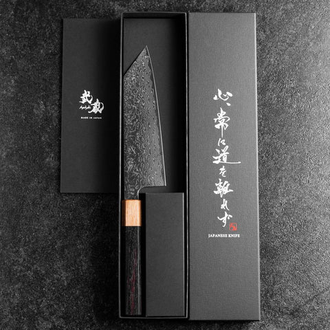 Bunka SPG-Strix Damascus Shitan Handle 165mm-[Musashi]-[Japanese-Kitchen-Knives]