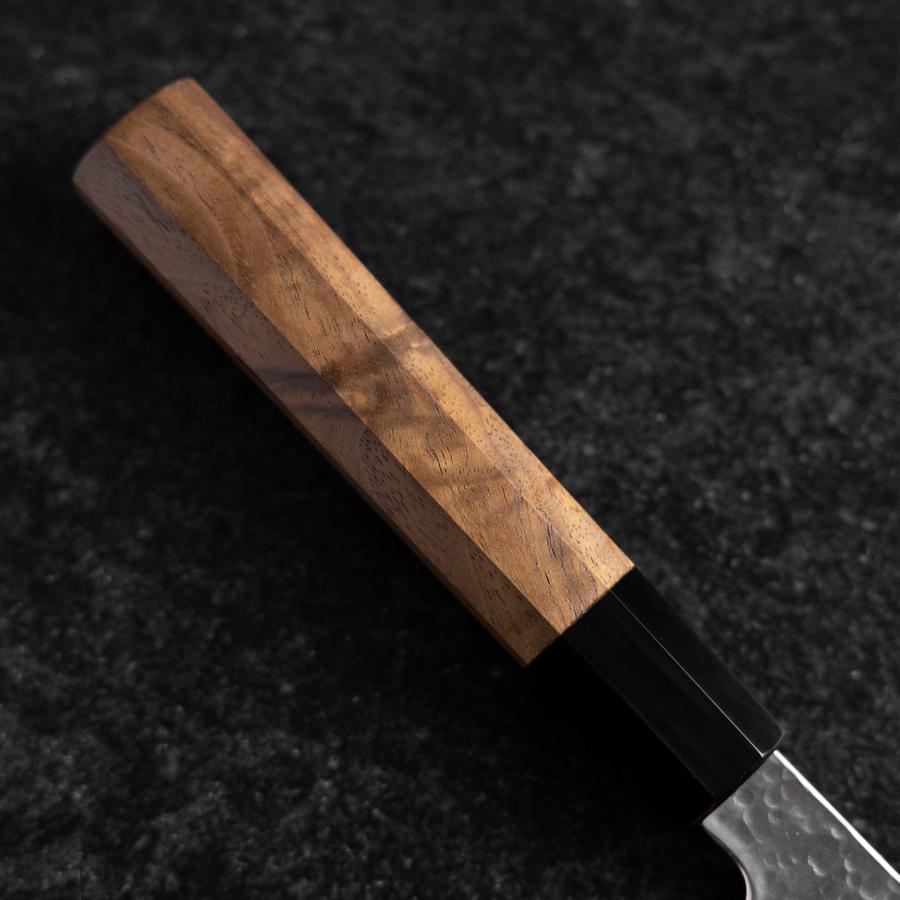 Bunka SPG Strix Tsuchime Damascus Buffalo Walnut Handle 165mm-[Musashi]-[Japanese-Kitchen-Knives]
